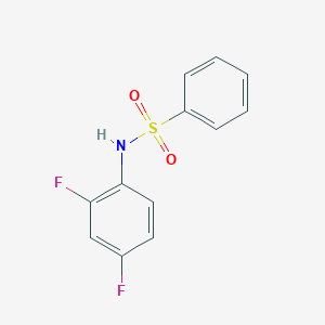 molecular formula C12H9F2NO2S B3589623 N-(2,4-difluorophenyl)benzenesulfonamide 