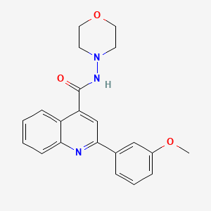 molecular formula C21H21N3O3 B3589644 2-(3-methoxyphenyl)-N-4-morpholinyl-4-quinolinecarboxamide 