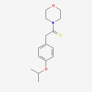 molecular formula C15H21NO2S B3589658 4-[2-(4-isopropoxyphenyl)ethanethioyl]morpholine 