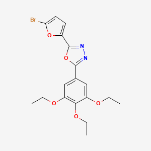 2-(5-bromo-2-furyl)-5-(3,4,5-triethoxyphenyl)-1,3,4-oxadiazole