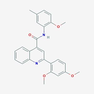 2-(2,4-dimethoxyphenyl)-N-(2-methoxy-5-methylphenyl)-4-quinolinecarboxamide