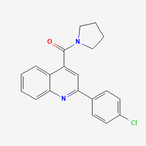 2-(4-chlorophenyl)-4-(pyrrolidine-1-carbonyl)quinoline