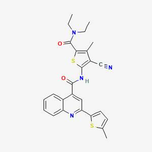 N~4~-{3-CYANO-5-[(DIETHYLAMINO)CARBONYL]-4-METHYL-2-THIENYL}-2-(5-METHYL-2-THIENYL)-4-QUINOLINECARBOXAMIDE