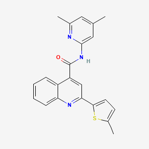 molecular formula C22H19N3OS B3589721 N~4~-(4,6-dimethyl-2-pyridyl)-2-(5-methyl-2-thienyl)-4-quinolinecarboxamide 