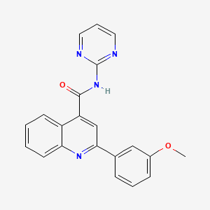 2-(3-methoxyphenyl)-N-(pyrimidin-2-yl)quinoline-4-carboxamide