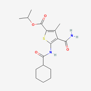 isopropyl 4-(aminocarbonyl)-5-[(cyclohexylcarbonyl)amino]-3-methyl-2-thiophenecarboxylate