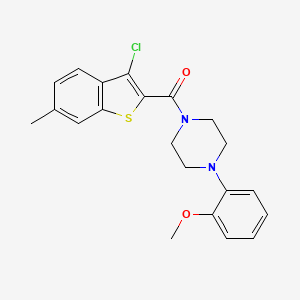 (3-chloro-6-methyl-1-benzothiophen-2-yl)[4-(2-methoxyphenyl)piperazino]methanone