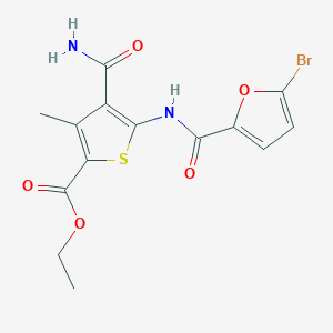 ETHYL 4-(AMINOCARBONYL)-5-{[(5-BROMO-2-FURYL)CARBONYL]AMINO}-3-METHYL-2-THIOPHENECARBOXYLATE