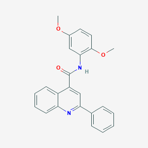 molecular formula C24H20N2O3 B3589812 N-(2,5-dimethoxyphenyl)-2-phenylquinoline-4-carboxamide 