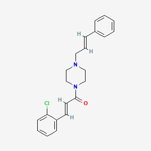 1-[3-(2-chlorophenyl)acryloyl]-4-(3-phenyl-2-propen-1-yl)piperazine