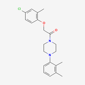 molecular formula C21H25ClN2O2 B3589857 2-(4-CHLORO-2-METHYLPHENOXY)-1-[4-(2,3-DIMETHYLPHENYL)PIPERAZINO]-1-ETHANONE 