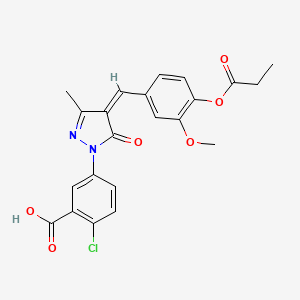 2-chloro-5-{4-[3-methoxy-4-(propionyloxy)benzylidene]-3-methyl-5-oxo-4,5-dihydro-1H-pyrazol-1-yl}benzoic acid