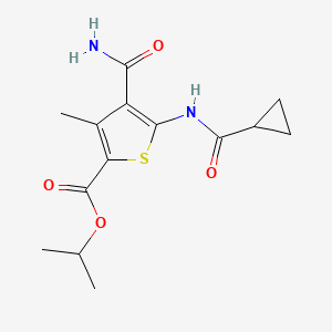 isopropyl 4-(aminocarbonyl)-5-[(cyclopropylcarbonyl)amino]-3-methyl-2-thiophenecarboxylate