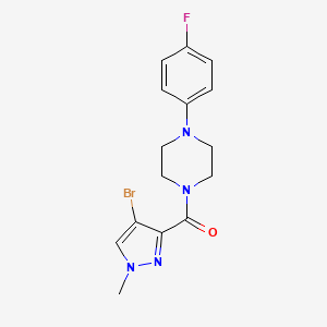 1-[(4-bromo-1-methyl-1H-pyrazol-3-yl)carbonyl]-4-(4-fluorophenyl)piperazine