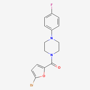 molecular formula C15H14BrFN2O2 B3589892 (5-BROMO-2-FURYL)[4-(4-FLUOROPHENYL)PIPERAZINO]METHANONE 