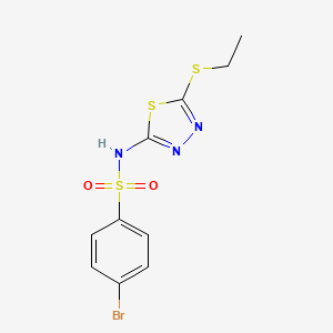 4-bromo-N-[5-(ethylthio)-1,3,4-thiadiazol-2-yl]benzenesulfonamide