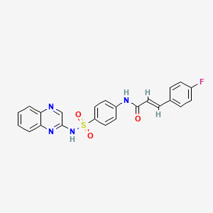 3-(4-fluorophenyl)-N-{4-[(2-quinoxalinylamino)sulfonyl]phenyl}acrylamide