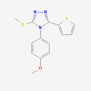 molecular formula C14H13N3OS2 B358992 4-(4-methoxyphenyl)-3-(methylthio)-5-(thiophen-2-yl)-4H-1,2,4-triazole CAS No. 637326-00-2