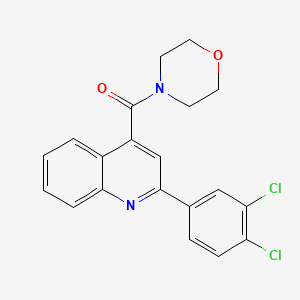 molecular formula C20H16Cl2N2O2 B3589923 [2-(3,4-DICHLOROPHENYL)-4-QUINOLYL](MORPHOLINO)METHANONE 