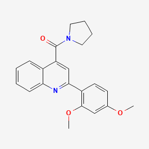 2-(2,4-dimethoxyphenyl)-4-(1-pyrrolidinylcarbonyl)quinoline