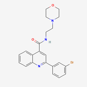 molecular formula C22H22BrN3O2 B3589951 2-(3-bromophenyl)-N-[2-(morpholin-4-yl)ethyl]quinoline-4-carboxamide 