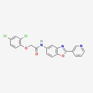 2-(2,4-dichlorophenoxy)-N-[2-(pyridin-3-yl)-1,3-benzoxazol-5-yl]acetamide