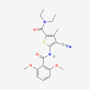 4-cyano-5-[(2,6-dimethoxybenzoyl)amino]-N,N-diethyl-3-methyl-2-thiophenecarboxamide