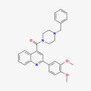 (4-BENZYLPIPERAZINO)[2-(3,4-DIMETHOXYPHENYL)-4-QUINOLYL]METHANONE