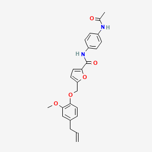 N-(4-ACETAMIDOPHENYL)-5-{[2-METHOXY-4-(PROP-2-EN-1-YL)PHENOXY]METHYL}FURAN-2-CARBOXAMIDE