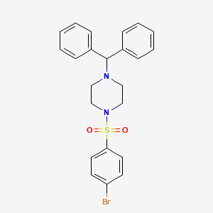 molecular formula C23H23BrN2O2S B3590017 1-[(4-bromophenyl)sulfonyl]-4-(diphenylmethyl)piperazine 