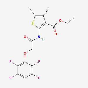 ETHYL 4,5-DIMETHYL-2-{[2-(2,3,5,6-TETRAFLUOROPHENOXY)ACETYL]AMINO}-3-THIOPHENECARBOXYLATE