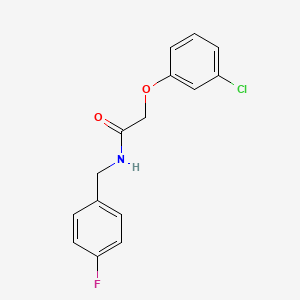 molecular formula C15H13ClFNO2 B3590041 2-(3-chlorophenoxy)-N-[(4-fluorophenyl)methyl]acetamide 