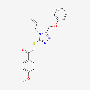 2-{[4-allyl-5-(phenoxymethyl)-4H-1,2,4-triazol-3-yl]thio}-1-(4-methoxyphenyl)ethanone