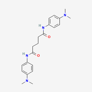 molecular formula C21H28N4O2 B3590097 NN'-BIS[4-(DIMETHYLAMINO)PHENYL]PENTANEDIAMIDE 