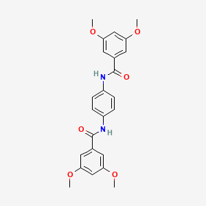 molecular formula C24H24N2O6 B3590126 N,N'-1,4-phenylenebis(3,5-dimethoxybenzamide) 