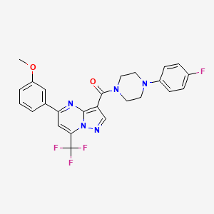 3-{[4-(4-fluorophenyl)-1-piperazinyl]carbonyl}-5-(3-methoxyphenyl)-7-(trifluoromethyl)pyrazolo[1,5-a]pyrimidine