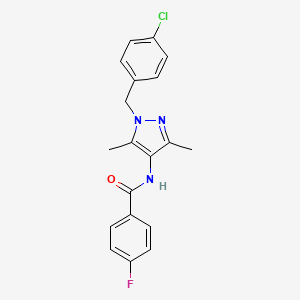 N-[1-(4-chlorobenzyl)-3,5-dimethyl-1H-pyrazol-4-yl]-4-fluorobenzamide