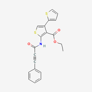 molecular formula C20H15NO3S2 B3590205 ethyl 5'-[(3-phenyl-2-propynoyl)amino]-2,3'-bithiophene-4'-carboxylate 