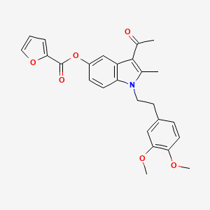 3-acetyl-1-[2-(3,4-dimethoxyphenyl)ethyl]-2-methyl-1H-indol-5-yl furan-2-carboxylate