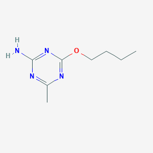 molecular formula C8H14N4O B3590228 4-butoxy-6-methyl-1,3,5-triazin-2-amine 