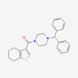 1-(DIPHENYLMETHYL)-4-(4,5,6,7-TETRAHYDRO-1-BENZOTHIOPHENE-3-CARBONYL)PIPERAZINE