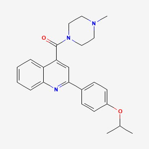 4-(4-METHYLPIPERAZINE-1-CARBONYL)-2-[4-(PROPAN-2-YLOXY)PHENYL]QUINOLINE