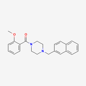 molecular formula C23H24N2O2 B3590274 1-(2-methoxybenzoyl)-4-(2-naphthylmethyl)piperazine 