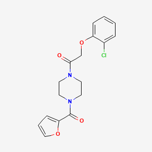 molecular formula C17H17ClN2O4 B3590285 2-(2-chlorophenoxy)-1-[4-(2-furylcarbonyl)piperazino]-1-ethanone 