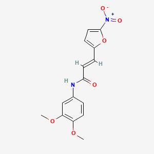 molecular formula C15H14N2O6 B3590298 (E)-N~1~-(3,4-DIMETHOXYPHENYL)-3-(5-NITRO-2-FURYL)-2-PROPENAMIDE 