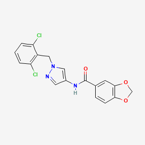 N-[1-(2,6-dichlorobenzyl)-1H-pyrazol-4-yl]-1,3-benzodioxole-5-carboxamide