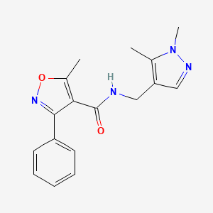 N-[(1,5-dimethyl-1H-pyrazol-4-yl)methyl]-5-methyl-3-phenyl-4-isoxazolecarboxamide