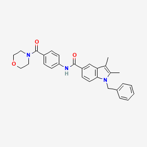 molecular formula C29H29N3O3 B3590318 1-BENZYL-2,3-DIMETHYL-N-[4-(MORPHOLINOCARBONYL)PHENYL]-1H-INDOLE-5-CARBOXAMIDE 