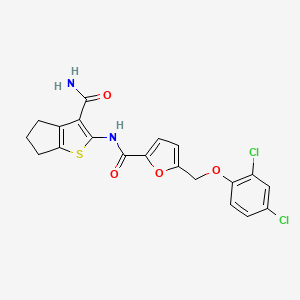 N-[3-(AMINOCARBONYL)-5,6-DIHYDRO-4H-CYCLOPENTA[B]THIOPHEN-2-YL]-5-[(2,4-DICHLOROPHENOXY)METHYL]-2-FURAMIDE