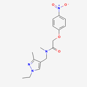 N-[(1-ethyl-3-methyl-1H-pyrazol-4-yl)methyl]-N-methyl-2-(4-nitrophenoxy)acetamide